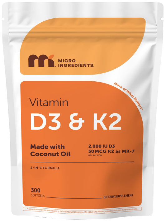 Micro Ingredients envase frontal mostrando 300 softgels y beneficios claros
