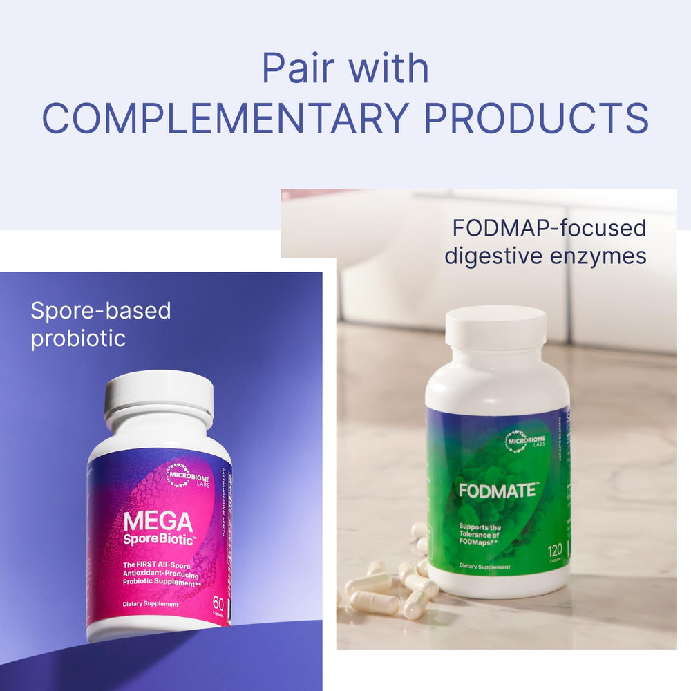 Microbiome Labs ingredientes naturales: jengibre, regaliz y alcachofa para apoyo digestivo