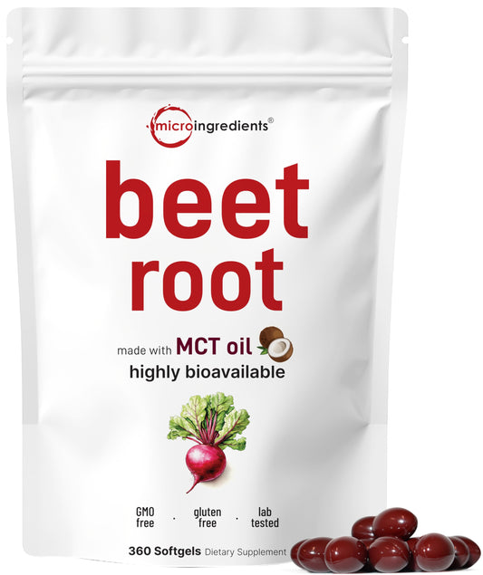 Remolacha Micro Ingredients: cápsulas blandas con MCT para absorción mejorada.