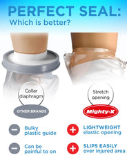 Mighty-X etiqueta con instrucciones y cuidados para uso correcto