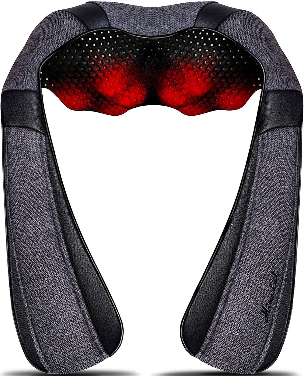 Mirakel vista frontal del masajeador de cuello, alivio cómodo inmediato