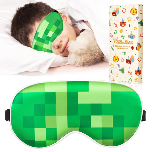 Miss Adola máscara de ojos para niños con diseño kawaii, suave y cómoda para dormir.