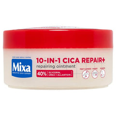 Mixa frasco frontal mostrando formato 150 ml y beneficios de reparación