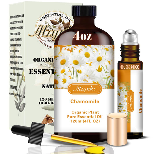 Mlynkl aceite esencial manzanilla en botella de 130 ml para difusor y masaje suave.