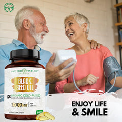 Mother Nature Organics botella abierta con cápsulas visible, fácil de tomar