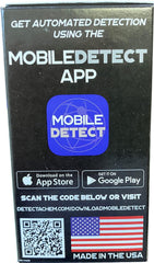 Mobile Detect Pouch ventana de resultado con cambio de color, interpretación clara