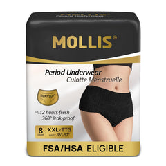 MOLLIS vista frontal del empaque 8 unidades, comodidad inmediata