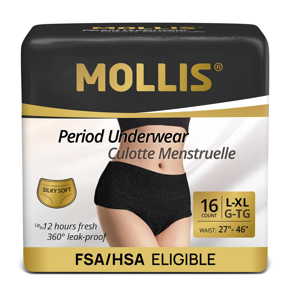 MOLLIS vista frontal del paquete negro, protección confiable