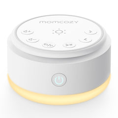 Momcozy vista frontal del dispositivo mostrando forma compacta y botones
