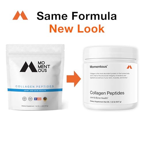 Momentous Collagen Powder scoop ready for accurate daily dosing.