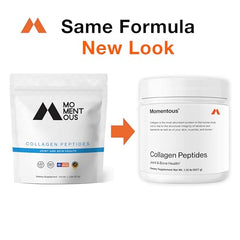 Momentous Collagen Powder scoop ready for accurate daily dosing.