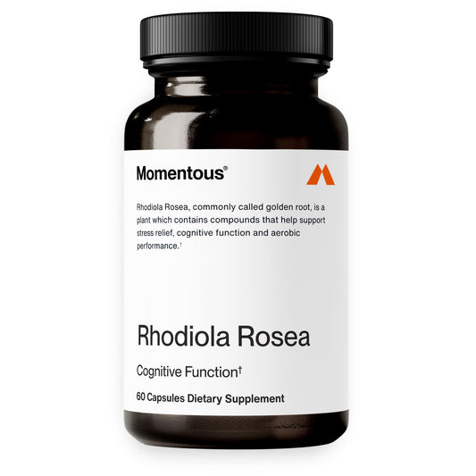 Momentous Rhodiola Rosea: botella energizante para empezar el día.