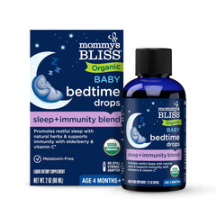 Mommy's Bliss frente del empaque mostrando diseño y beneficios orgánicos