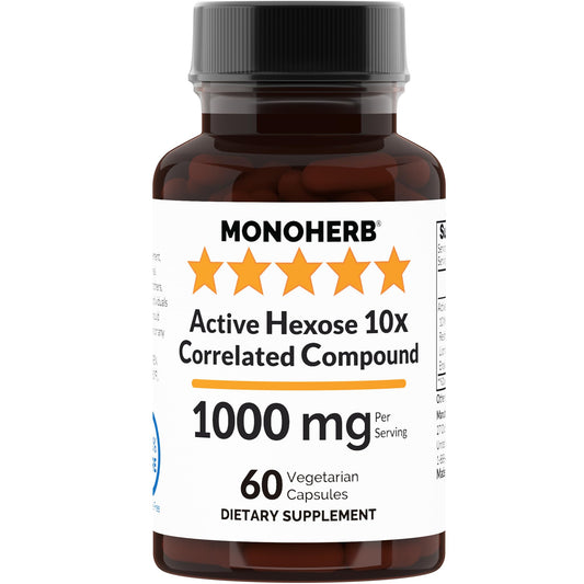 MONOHERB Active Hexose 10x en botella con cápsulas para uso diario