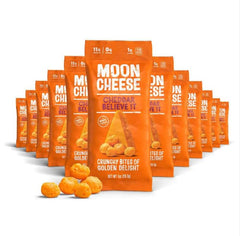 Moon Cheese paquete frontal mostrando diseño y conveniencia