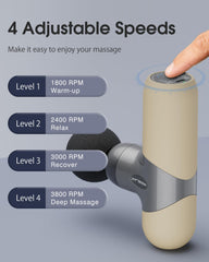 Morelax Mini masajeador con cabezales intercambiables para diferentes zonas y usos.