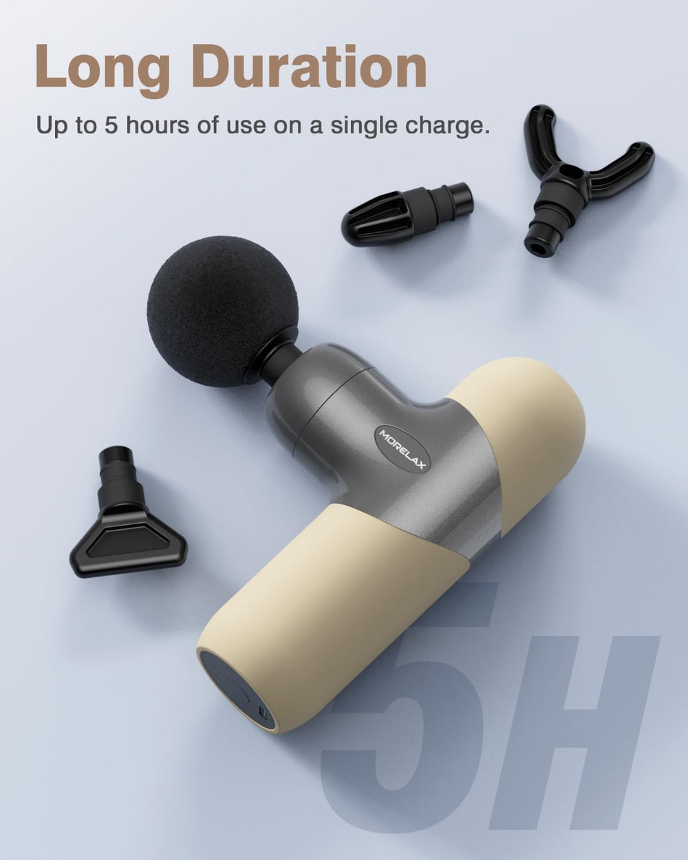 Morelax Mini masajeador, diseño compacto y ligero para llevar en la bolsa de entrenamiento.