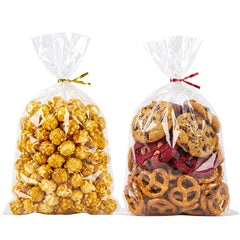 Morepack frontal del paquete de bolsas celofán mostrando cantidad y tamaño, ideal para repostería