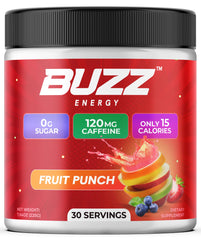 Morning Buzz frente del envase mostrando el diseño y beneficio energía limpia