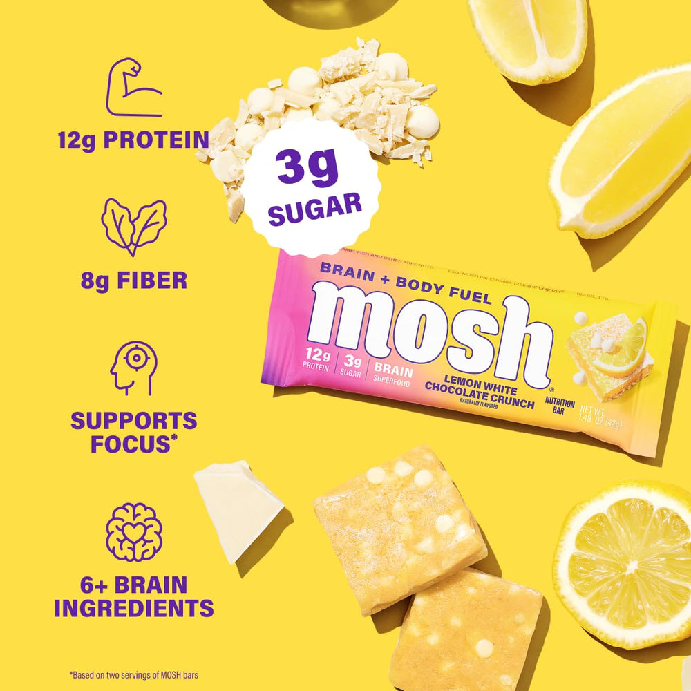 MOSH primer plano de textura crujiente resaltando sabor y fibra