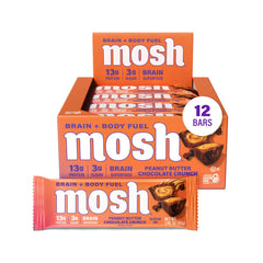 MOSH empaque frontal mostrando sabor y beneficios para enfoque