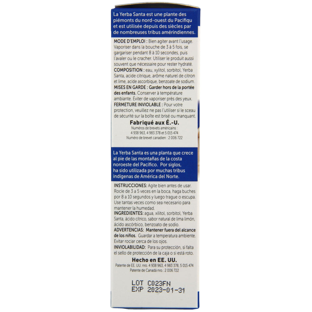 MouthKote 2 oz comparado con una mano para referencia de tamaño portátil