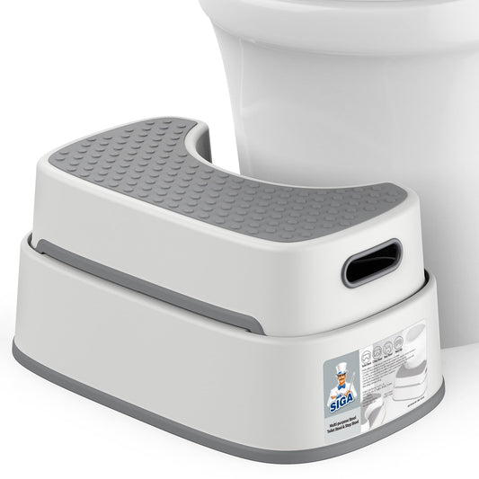 MR.SIGA vista frontal del taburete, diseño compacto y elegante beneficioso