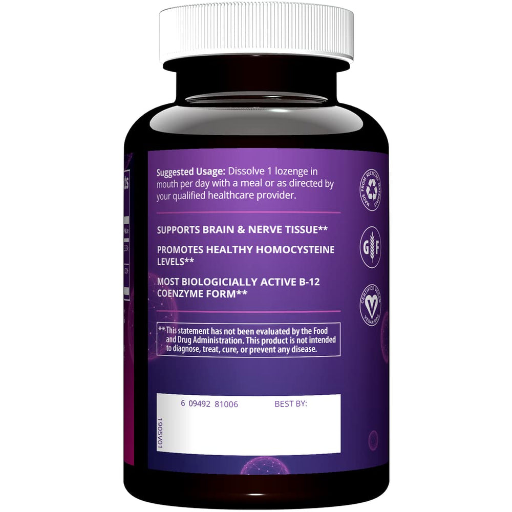 MRM B12 vegano, tabletas sublinguales para dietas basadas en plantas