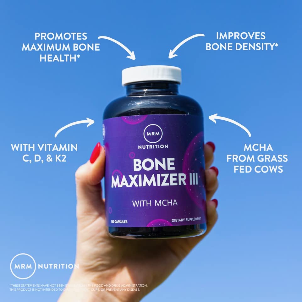 MRM Bone Maximizer III, porciones diarias indicadas para apoyar la densidad ósea