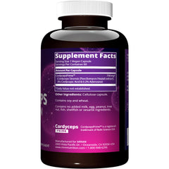 MRM Cordyceps CS-4, cápsulas, ideales para mantener un rendimiento sostenido a lo largo del día.