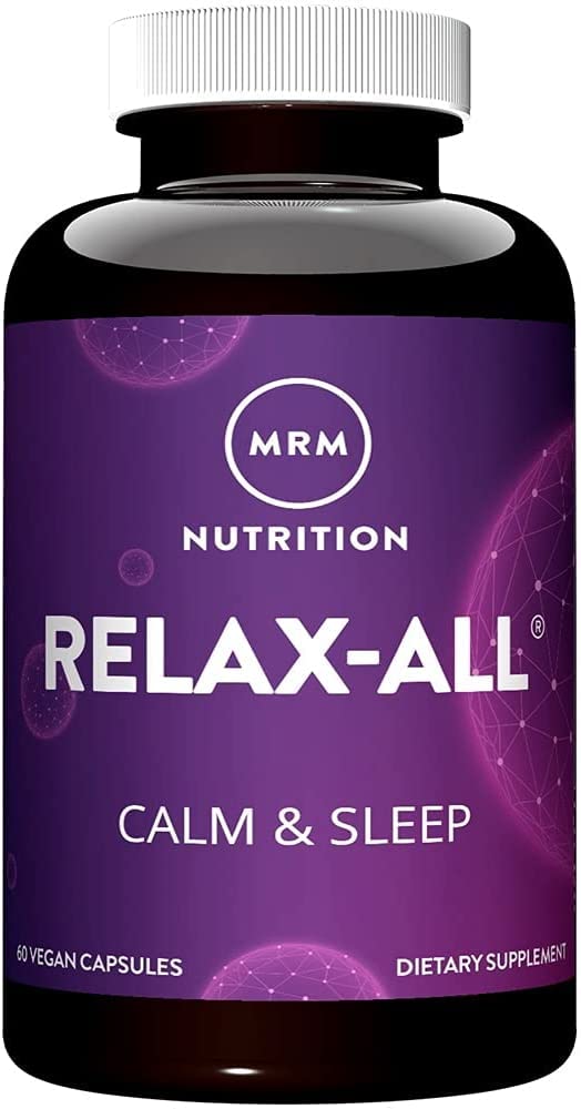MRM Relax-All: botella en mano para promover relajación muscular