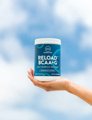 MRM Reload BCAA+G, 26 porciones, opción keto y vegana para entrenamientos sostenidos.