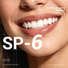 MSDRWIKEY tubo SP-6 en primer plano resaltando probióticos y blanqueo