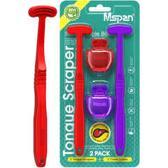 Mspan vista frontal del raspador con estuche, limpieza portátil y protección
