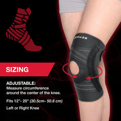 MUELLER comparación de talla sobre la pierna para guía de ajuste