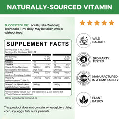 Mulittea D3 K2 líquido, omega-3 vegano para bienestar general.