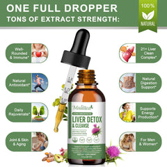 Etiqueta Mulittea con lista de ingredientes visibles y beneficios de la fórmula
