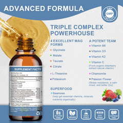 Etiqueta Mulittea con ingredientes clave y condiciones de absorción.