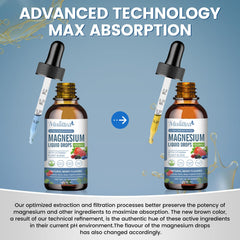 Mulittea Gotas Magnesio glicinato, frasco cristal, aspecto claro y atractivo