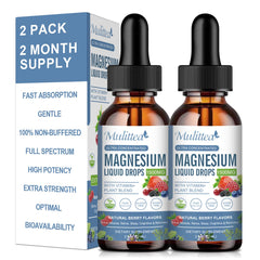 Mulittea magnesio glicinato en gotas dentro del frasco para uso diario.