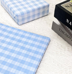 MUNILAIL regalo envuelto con papel vichy, acabado elegante