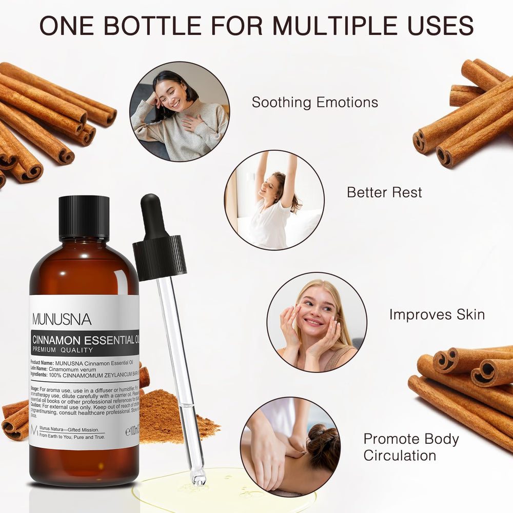 MUNUSNA aceite de canela dispersándose en difusor ultrasonido, creando ambiente cálido