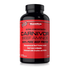 MuscleMeds frasco frontal mostrando etiqueta y beneficios concentrados