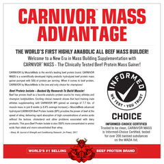 MuscleMeds Carnivor Mass batido listo tras entrenamiento para recuperación