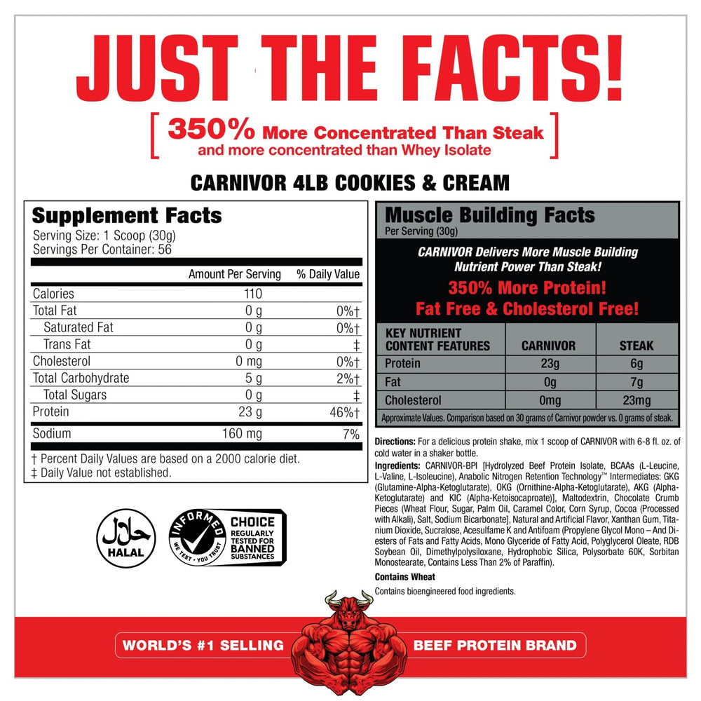 Polvo de Carnivor textura fina demostrando disolución rápida MuscleMeds