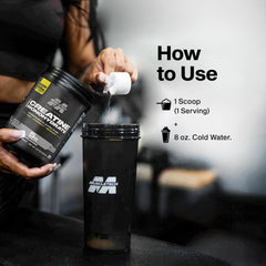 MuscleTech detalle del rótulo con prueba HPLC, pureza verificada