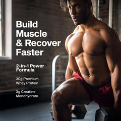 MuscleTech textura del polvo en cuchara, fácil disolución y sabor