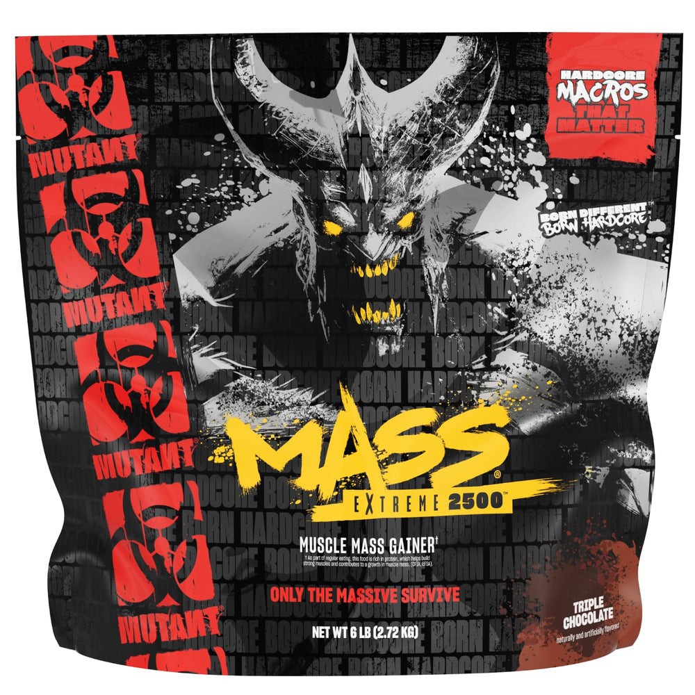 Mutant Mass frente del envase mostrando diseño y tamaño, fácil identificación