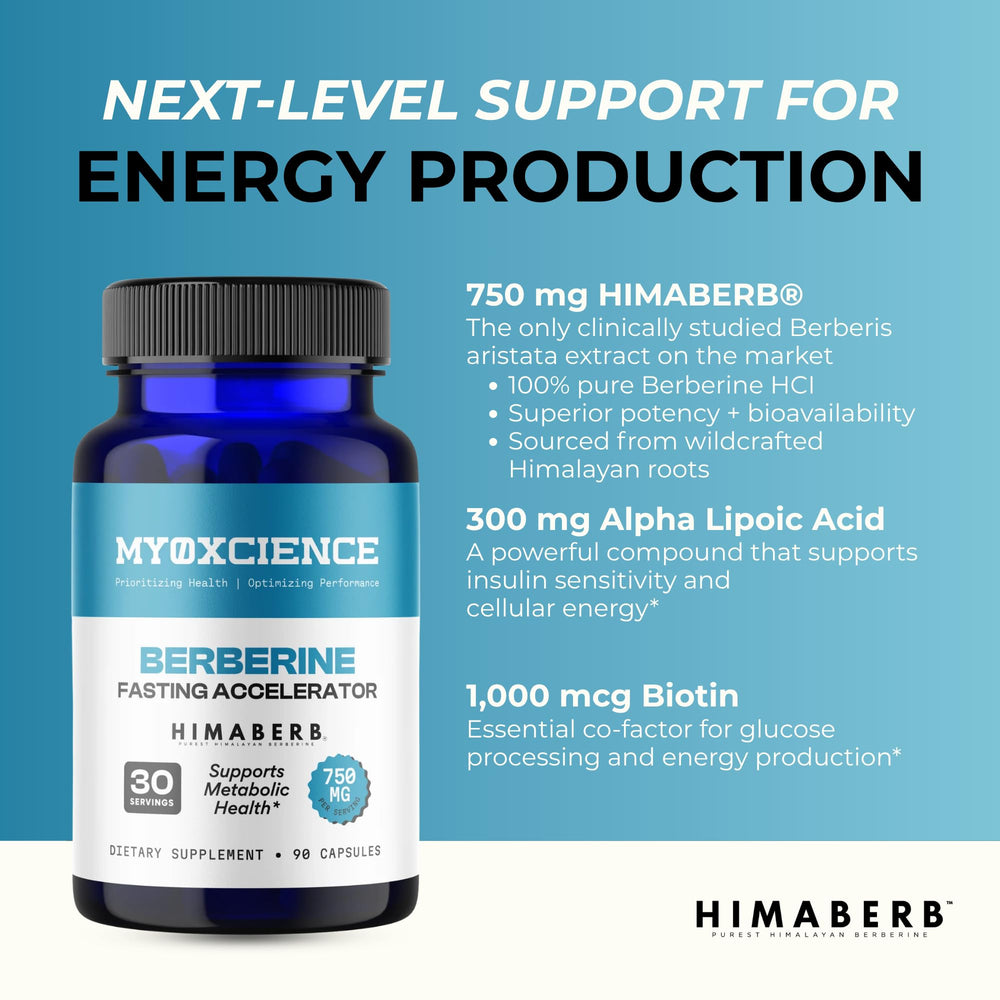 MYOXCIENCE etiqueta nutrimental con ingredientes y pureza visible