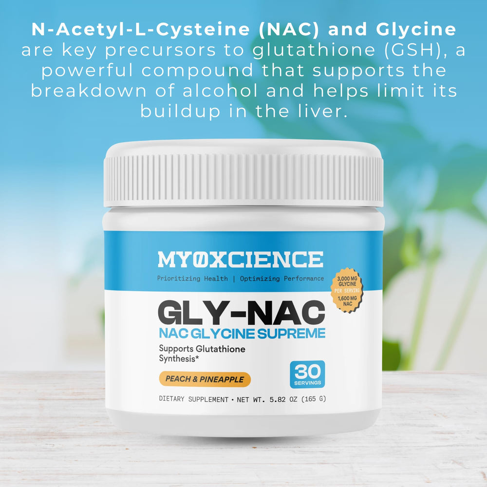 MYOXCIENCE tabla de ingredientes destacando cantidades por porción y claridad